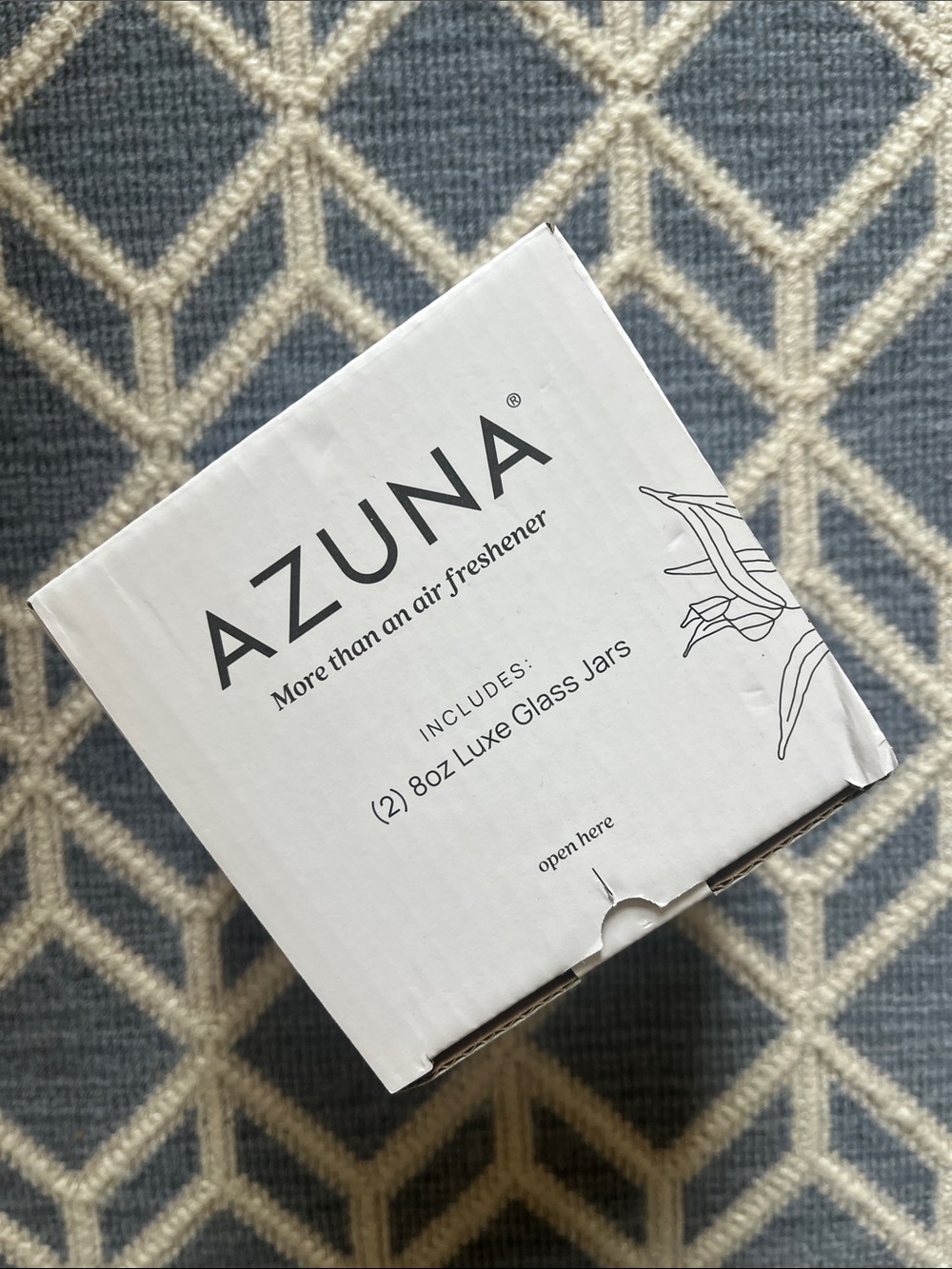 Azuna Air Freshener Refill and (2) 8 oz. Empty Luxe Glass Jars - Picture 8 of 9